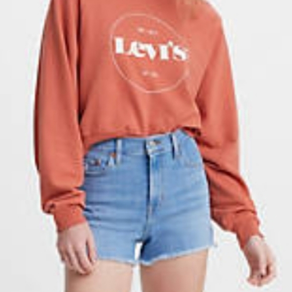 Levi's High Rise Shorts in Tribecca Scoop Light Wash Size 27 - Picture 1 of 10